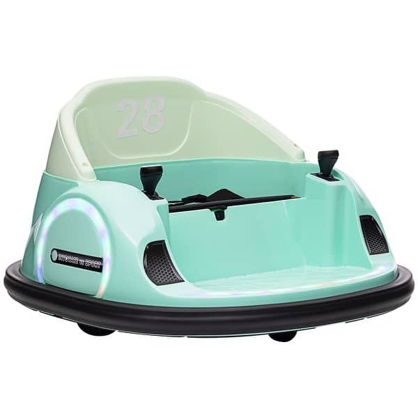 slide 2 of 16, Remote Control 360° Spin Toddler Bumper Car with Safety Belt and LED Lights, ASTM Certified Green