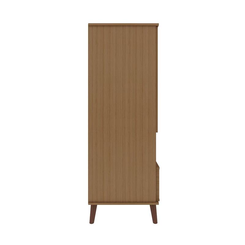 Manhattan Comfort Hampton Wood 6 Shelf Display Cabinet
