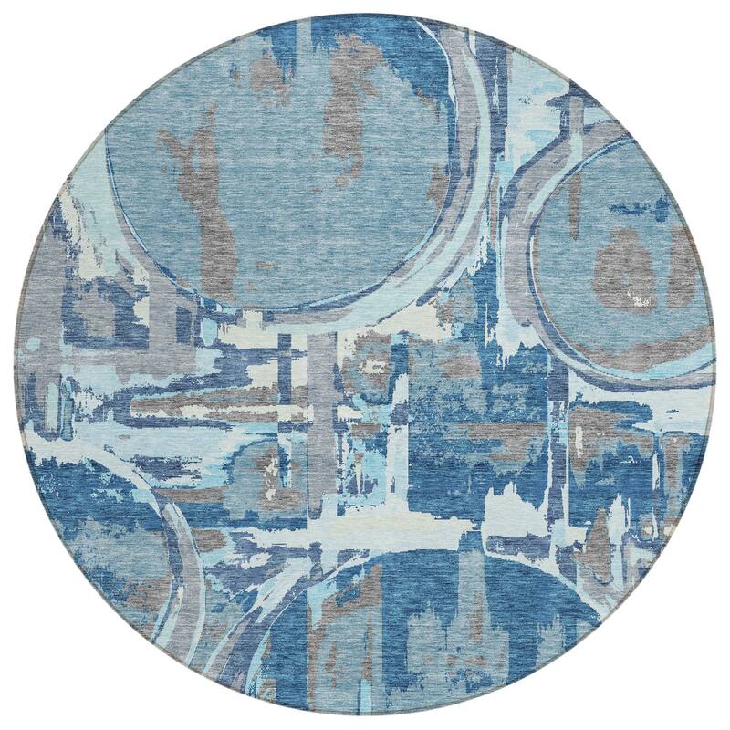 HomeRoots Geometric Transitional Rectangle Outdoor Rug