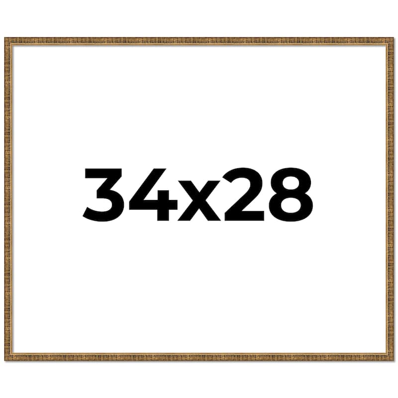 34x28 Frame Gold Solid Wood Picture Frame - Complete Modern Photo