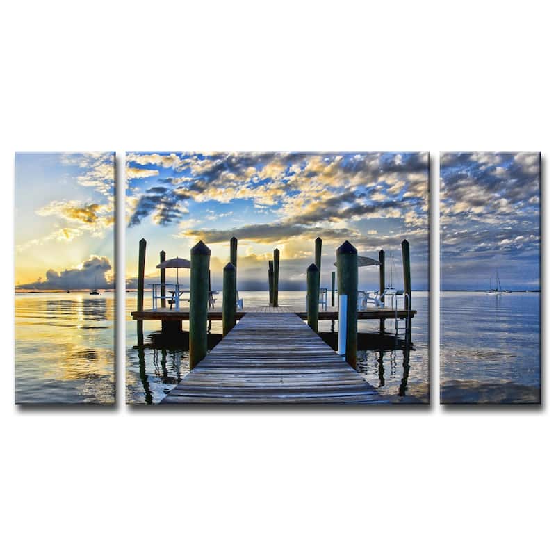 Pier Burst' 3-Pc Canvas Coastal Wall Art Set by Chris Doherty