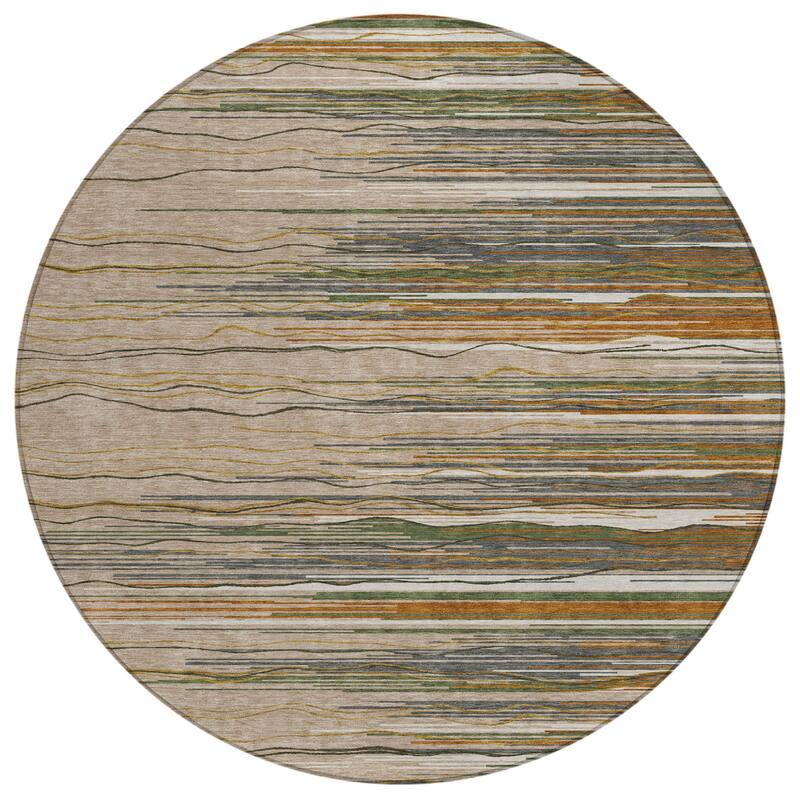 HomeRoots Striped Transitional Rectangle Outdoor Rug