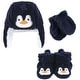 preview thumbnail 2 of 0, Hudson Baby Infant Boy Trapper Hat, Mitten and Bootie Set, Navy Penguin 12-18 Months - Navy Penguin