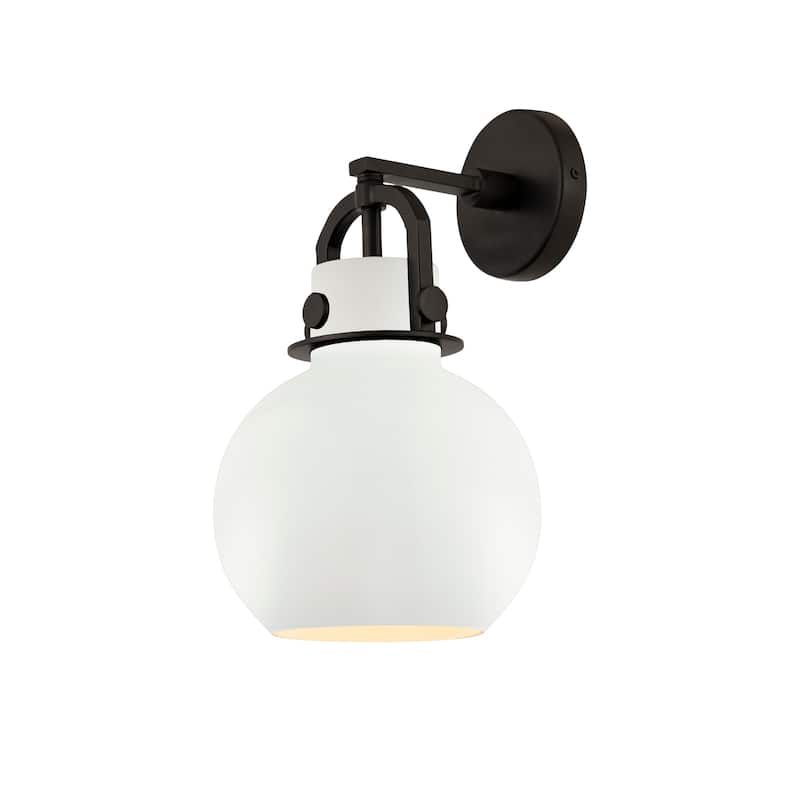 Innovations Lighting 410-1W-15-8 Newton Sphere Sconce Newton Sphere - Matte Black