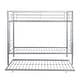 preview thumbnail 23 of 31, Twin over Twin Metal Bunk Bed with Trundle and Fence