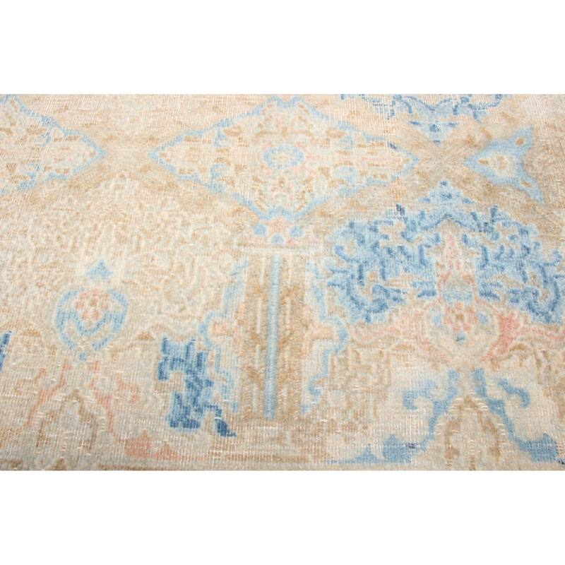 ECARPETGALLERY Hand-knotted Antalya Vintage Beige Wool Rug - 2'9 x 9'6