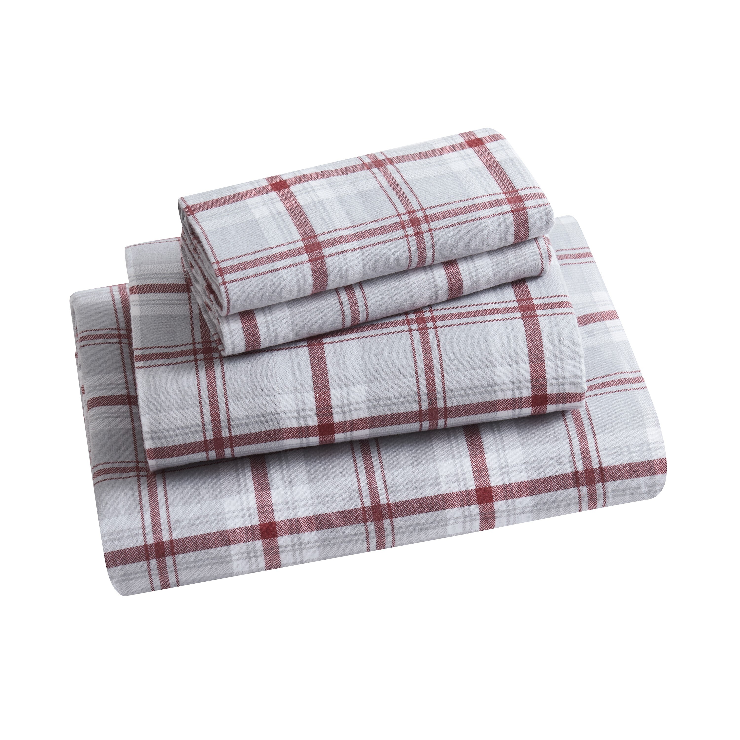 LIBATC Red Plaid Bed Sheets - Short Queen Size Camping Sleeping Sheet - View #9