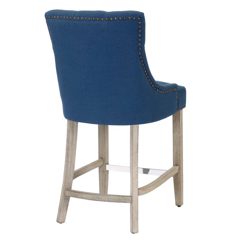 Carter 24" Upholstered Button Tufted Counter Bar Stool