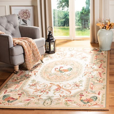 SAFAVIEH Handmade Chelsea Myranda French Country Rooster Wool Rug
