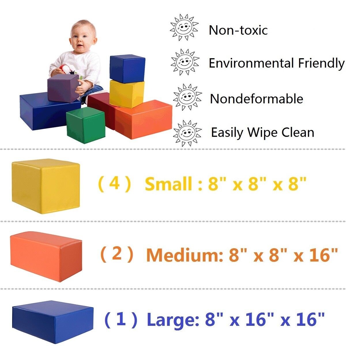 7 piece activity block set