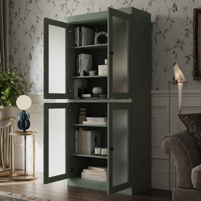 100% Solid Wood 6-Shelf Bookcase with Optional Doors by Palace Imports