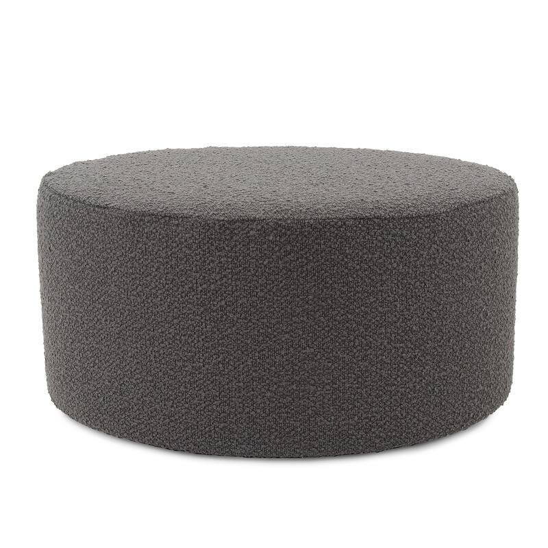 Allan Andrews Universal 36" Round Ottoman with Cover, Barbet Collection - Charcoal