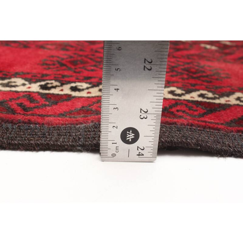 ECARPETGALLERY Hand-knotted Baluch Red Wool Rug - 3'5 x 6'8