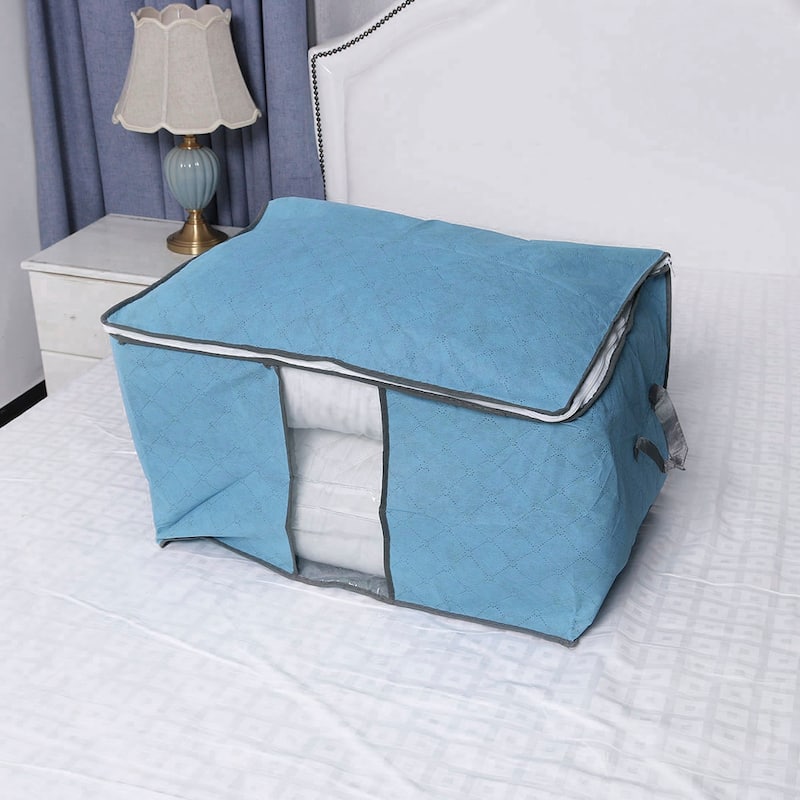 Household Quilt Clothes Blanket Pillow Dustproof Storage Bag Container - 22.8" x 16.1" x 13.8"(L*W*H)