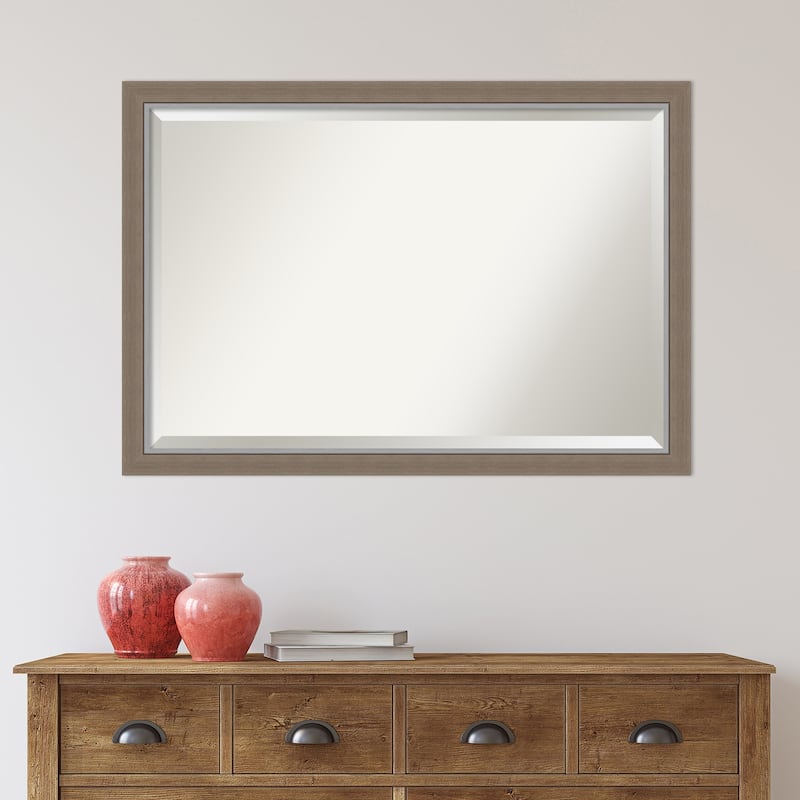 Beveled Bathroom Wall Mirror - Eva Narrow Frame