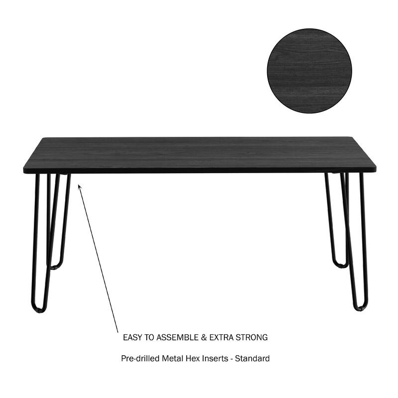 Lavish Home Modern Coffee Table with Hairpin Legs
