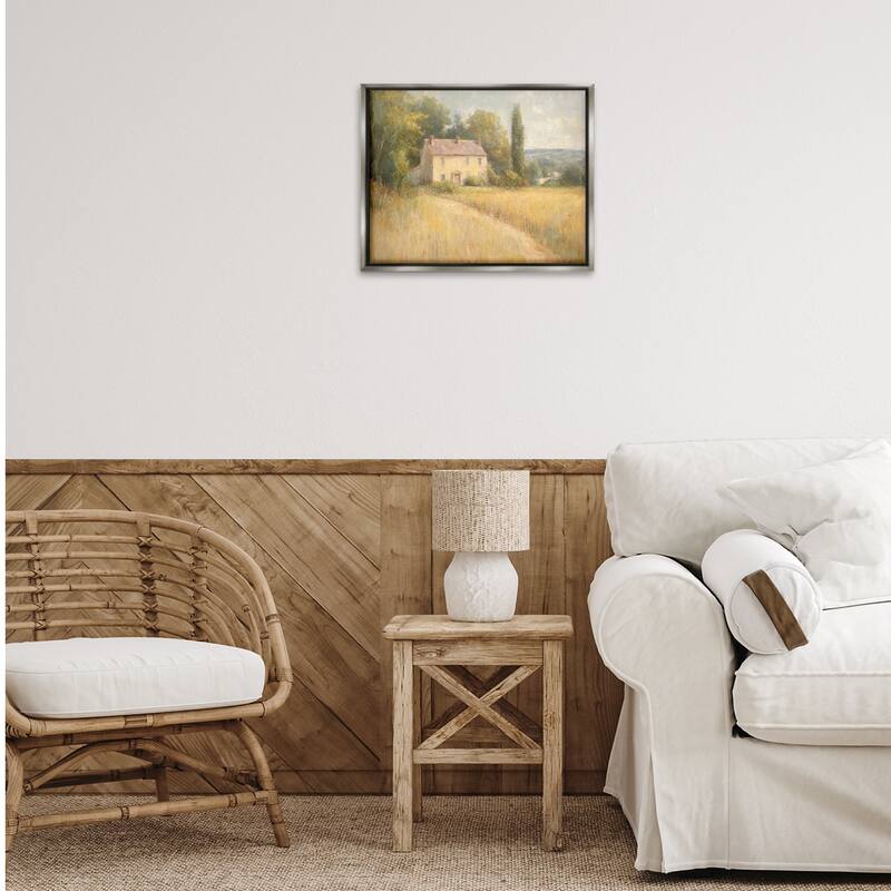 Stupell Hide Away Cottage House Framed Floater Canvas Wall Art Design By Petal Prints Design