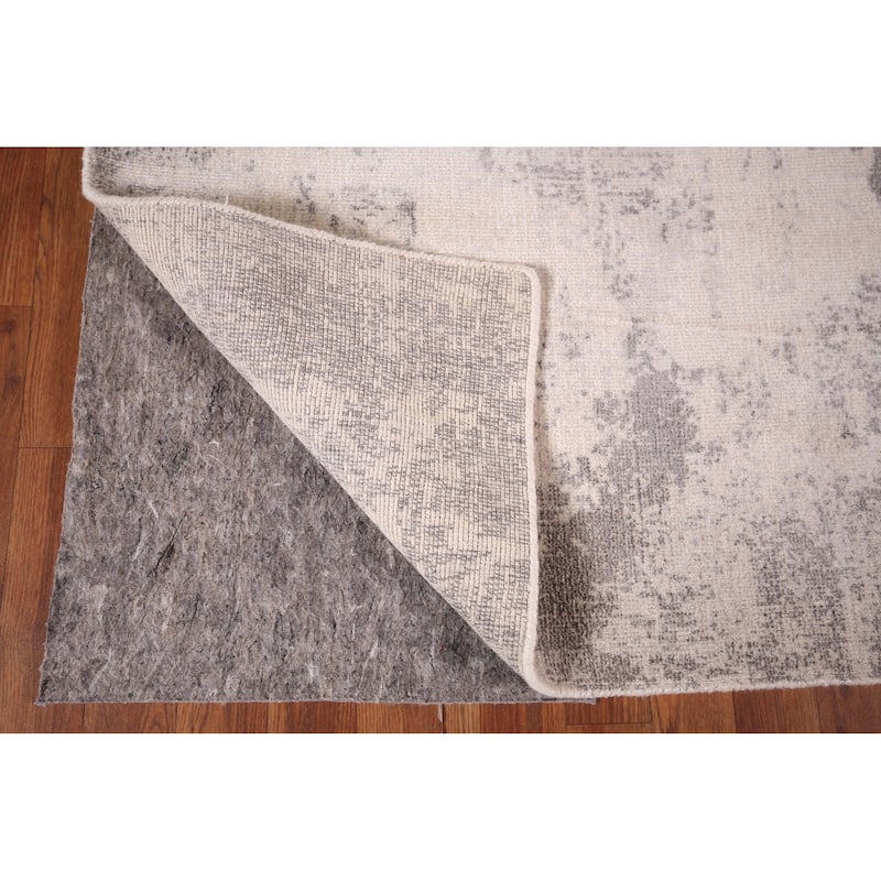 Abstract Contemporary Area Rug Hand-Knotted Oriental Wool Carpet - 5'4"x 7'7"