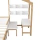 preview thumbnail 7 of 10, Full Size House Bed with Desk & Storage, White/Natural