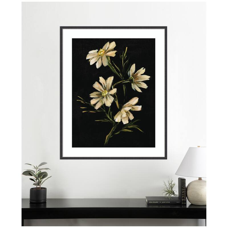 Kate and Laurel Framed Art Moody Floral 4 by Annie Quigley