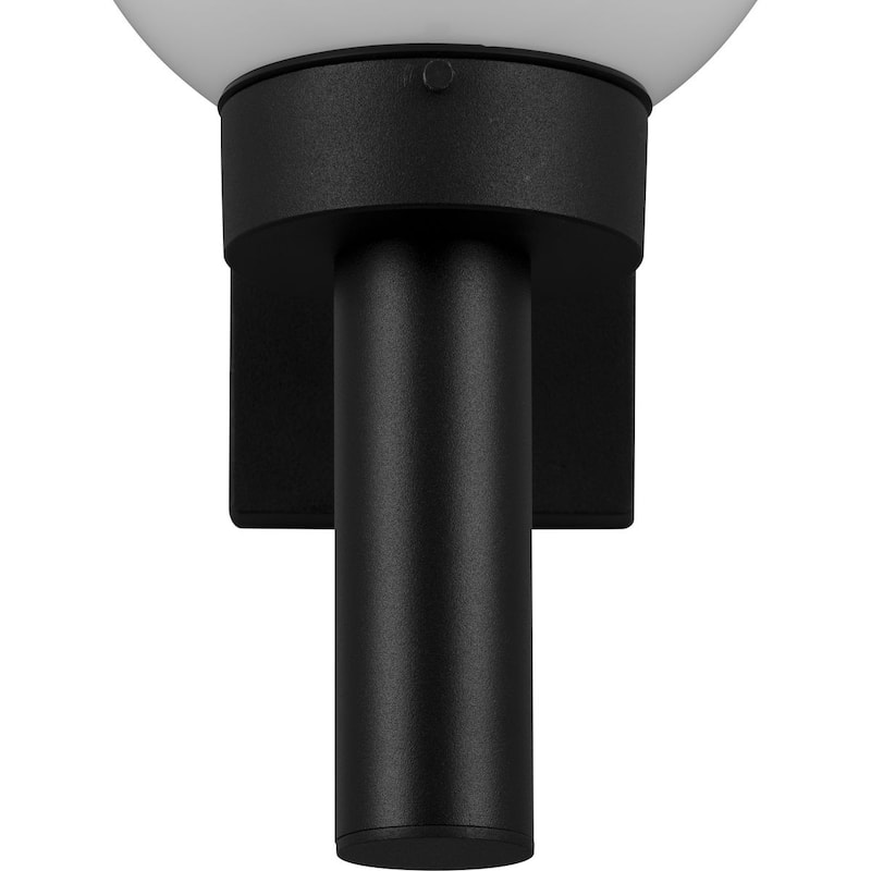 Progress Lighting Black Acrylic Globe One-light Wall Lantern - 12.350" x 10.705" x 10.705"