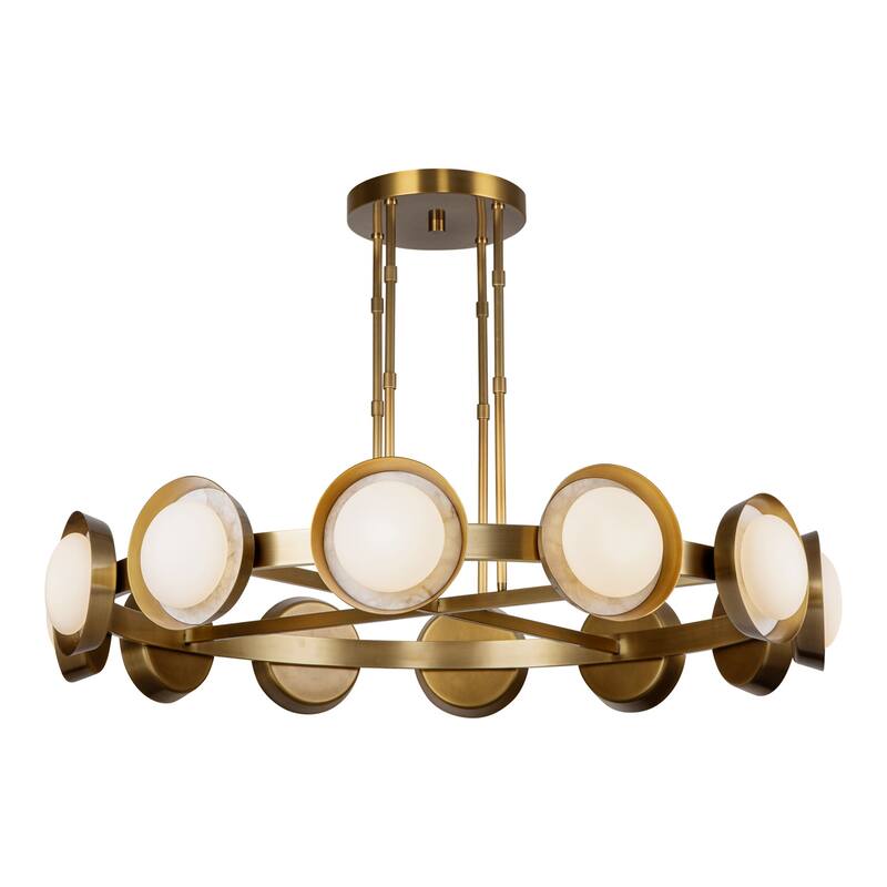 Alora Lighting CH320050 Alonso 51" Wide LED Ring Chandelier - Vintage Brass