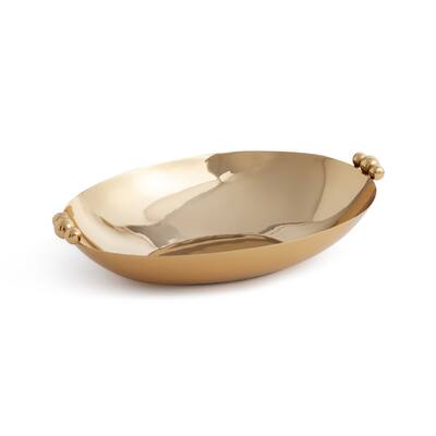 Lucente Polished Oval Metal Serving Bowls