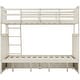 preview thumbnail 26 of 63, Twin over Twin House Bunk Bed With Shelves And Drawers