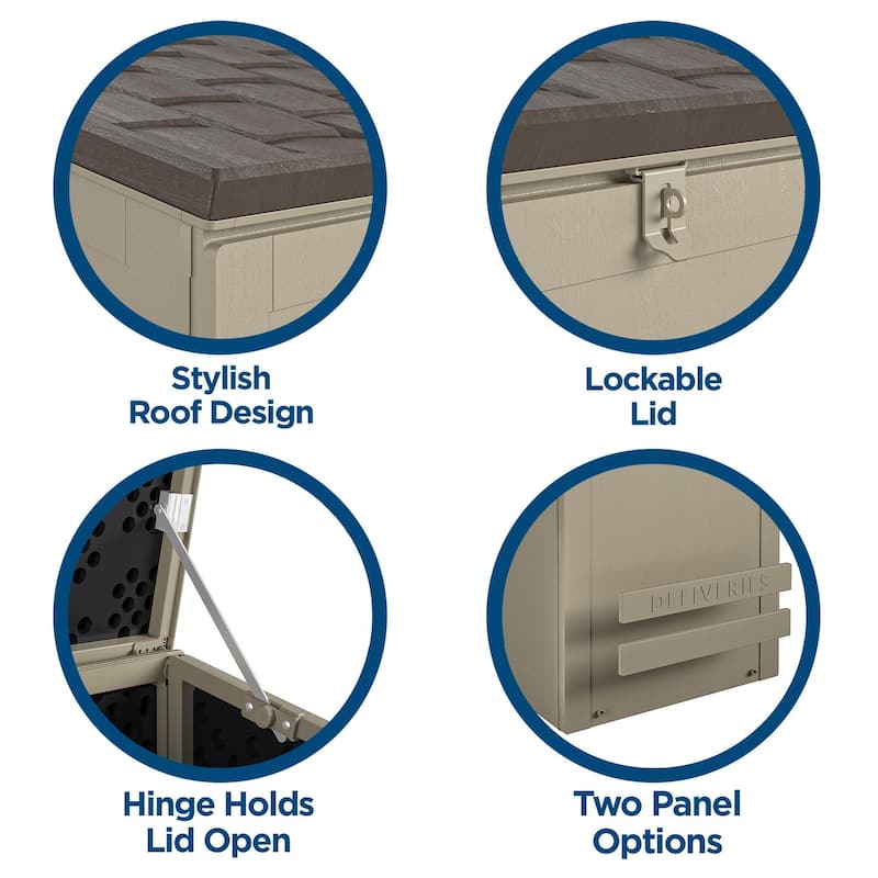 COSCO BoxGuard 45 Gallon Lockable Package Delivery and Storage Box - 6.3 Cubic Feet