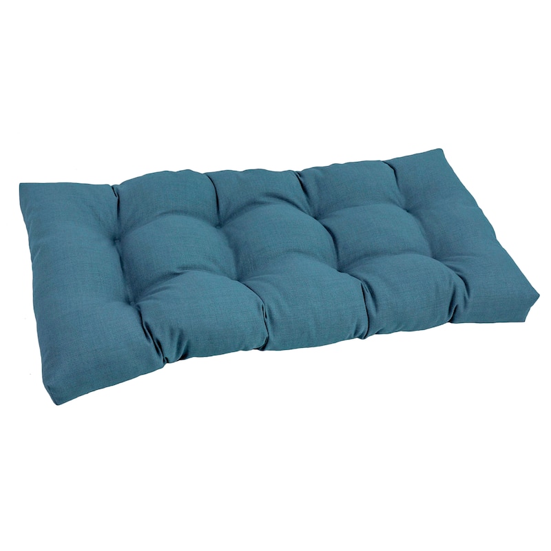 Blazing Needles All-Weather 42-inch Solid Bench Cushion - Sea Blue