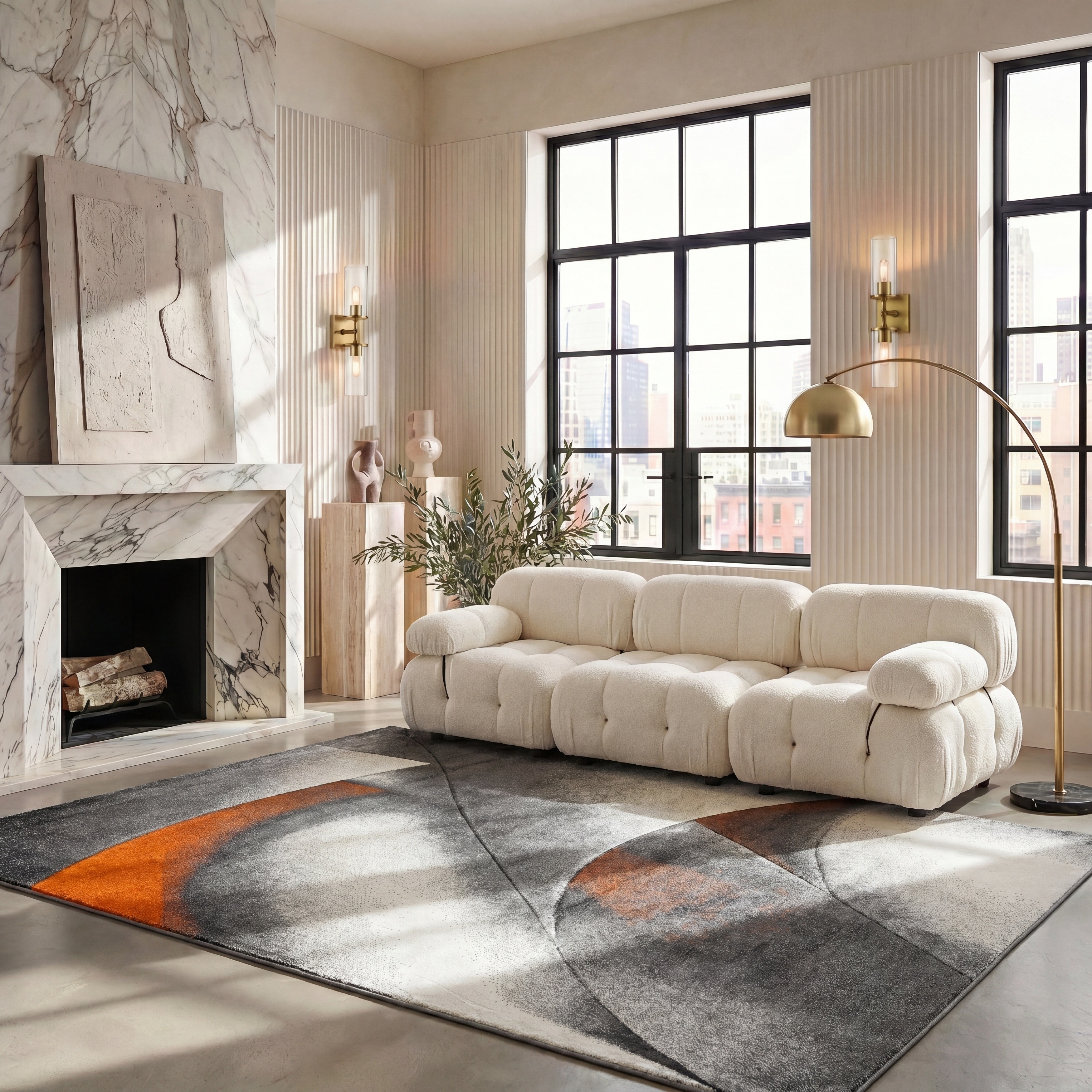 SAFAVIEH Hollywood Hasiba Mid-Century Modern Abstract Rug