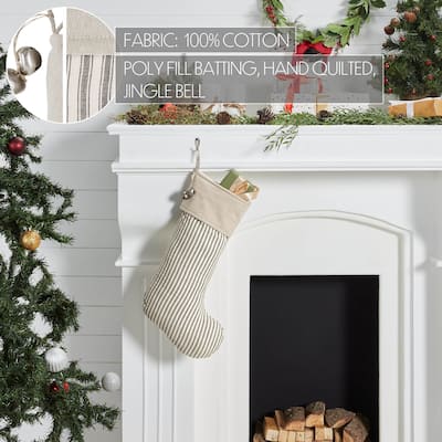Sawyer Mill Ticking Stripe Stocking - Stocking 12x20
