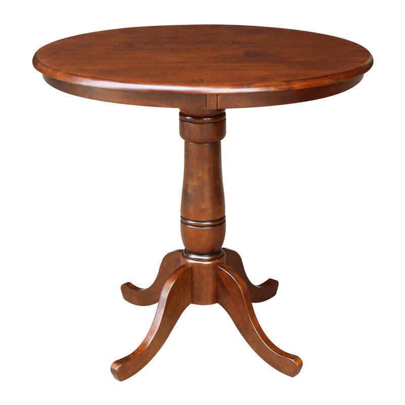 International Concepts Round Pedestal Table - Counter Height - Espresso