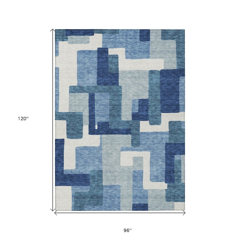 HomeRoots Abstract Transitional Rectangle Outdoor Rug