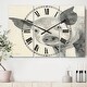 preview thumbnail 1 of 3, Designart 'Piglet Farmhouse Animal in Black and White' Cottage 3 Panels Oversized Wall CLock