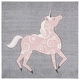 preview thumbnail 16 of 68, SAFAVIEH, Carousel Kids Mareke Unicorn Rug 3' Square - Grey/Pink