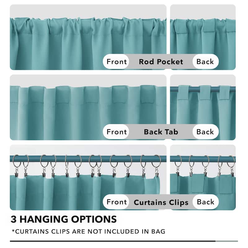 Deconovo Back Tab Blackout Curtains (2 Panel)