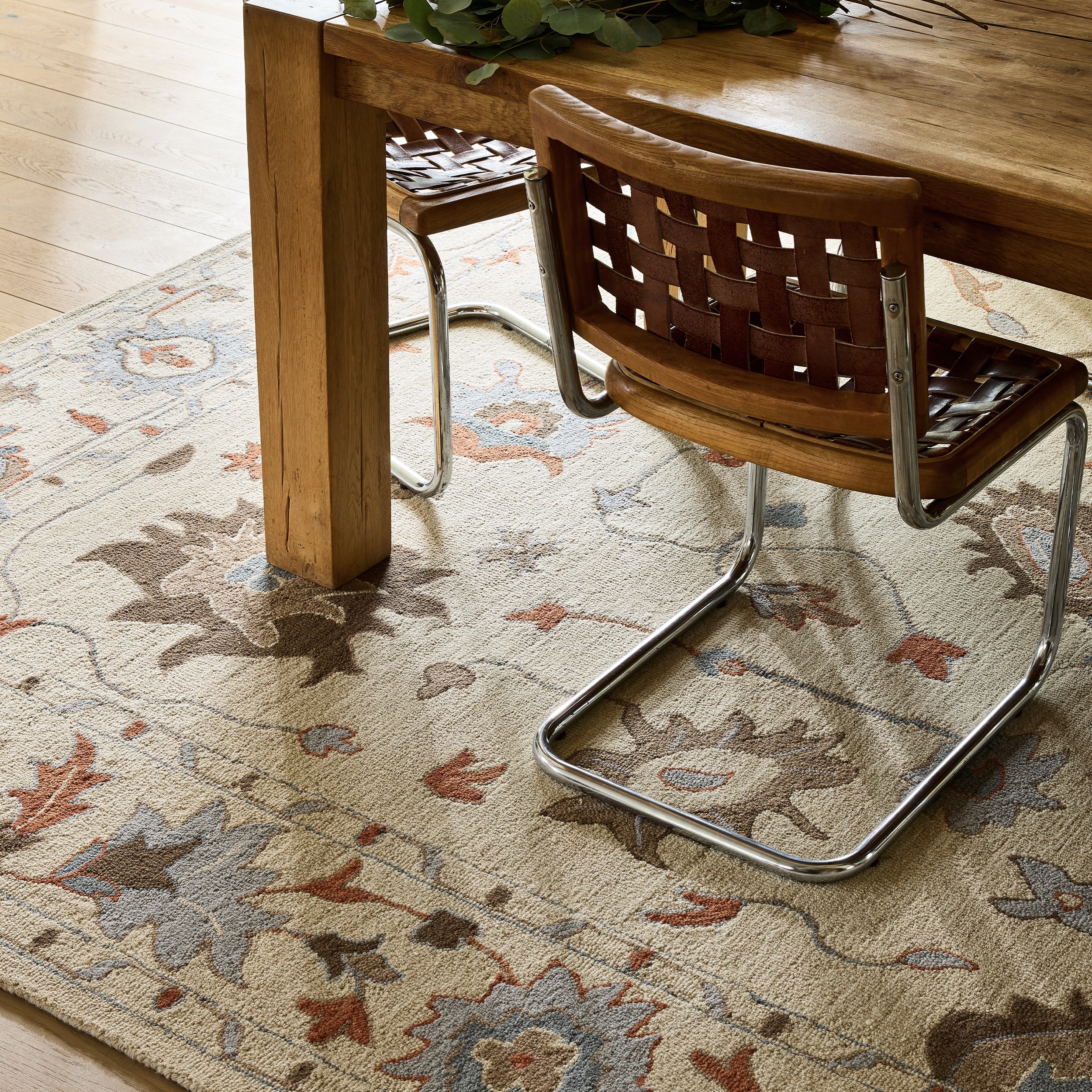 Woodland Bordered Wool Area Rug