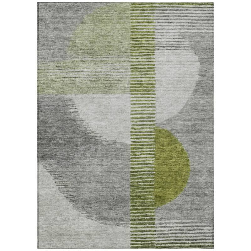 HomeRoots Geometric Transitional Rectangle Outdoor Rug