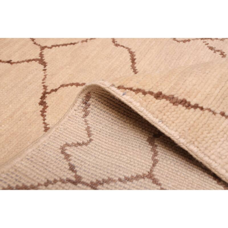 ECARPETGALLERY Hand-knotted Mystique Ivory Wool Rug - 6'1 x 9'0