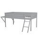 preview thumbnail 8 of 26, Twin/Full Size Wood Gaming Loft Bed with Desk and LED,Grey