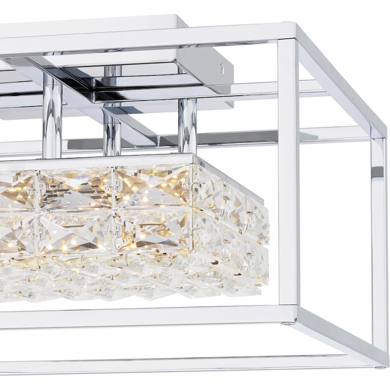 Dazzle Integrated LED Polished Chrome Semi-Flush Mount