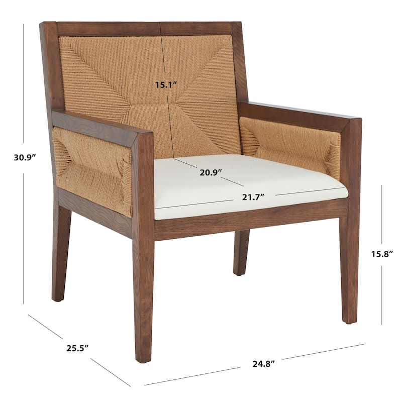 SAFAVIEH Couture Emilio Woven Accent Chair - 25 in. W x 26 in. D x 31 in. H