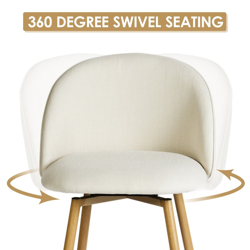 Homy Casa Upholstered Counter Stools with Curved Back and Metal Legs for Kitchen Islands,Breakfast Bars