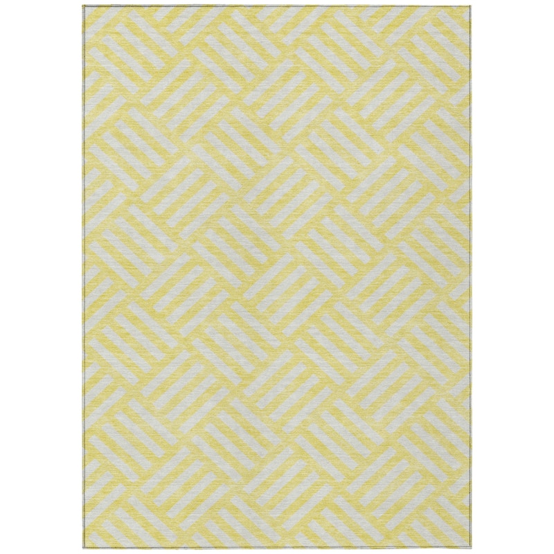 HomeRoots Geometric Transitional Rectangle Outdoor Rug