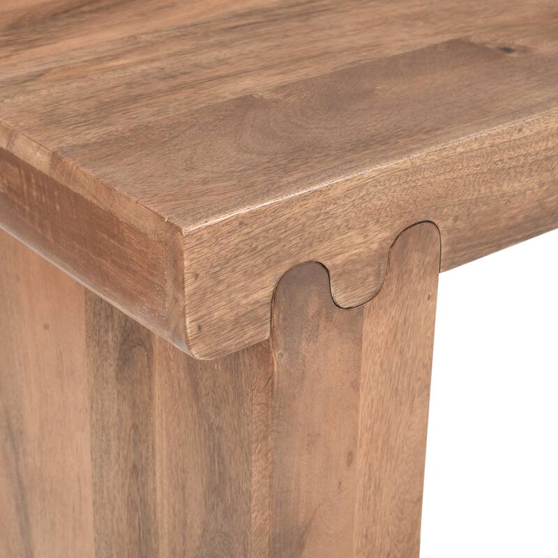 Console Table, Farmhouse Mango Wood Entryway Table, 45-Inch Thickened Sofa Table, Minimalist Narrow Console Table