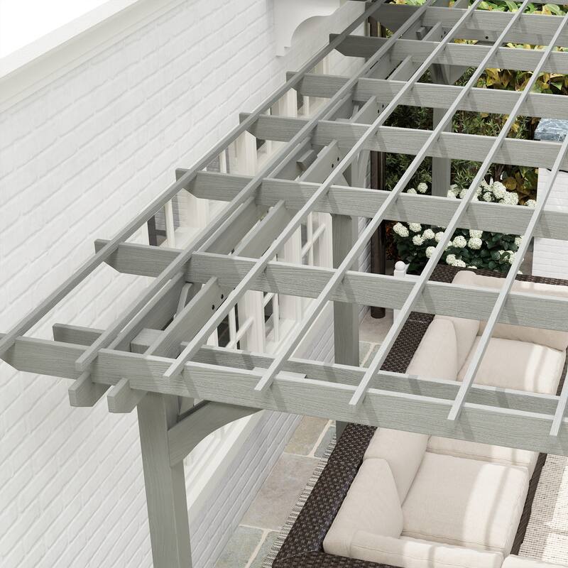 Outsunny 20' x 12' Outdoor Pergola, Wood Gazebo Grape Trellis with Stable Structure for Garden, Patio, Backyard, Deck