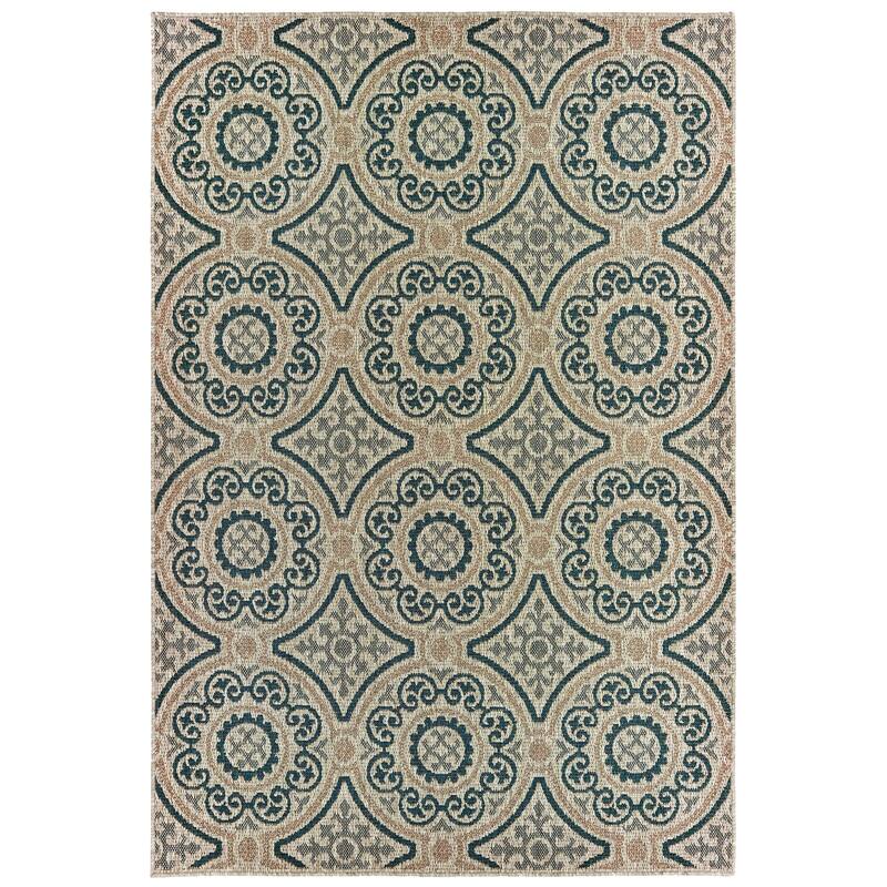 Vista Home Higgins Panel Medallion Indoor/ Outdoor Area Rug by Havenside Home