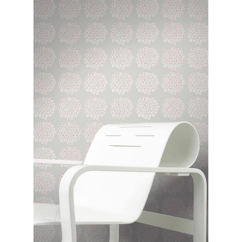 Marimekko Grey Puketti Peel & Stick Wallpaper