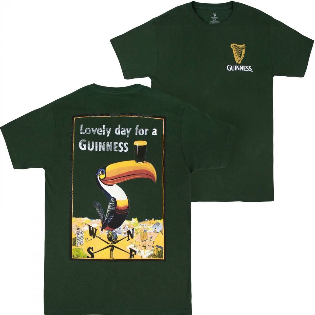 Guinness Lovely Day For A Guinness Toucan Front And Back TShirt